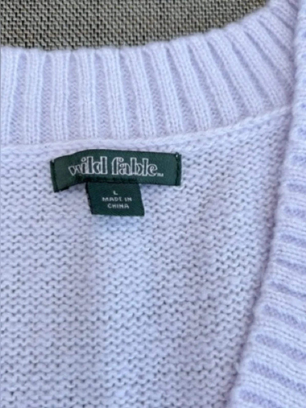 Wild Fable Lavender Retro Floral Sweater Vest great condition young adult size L